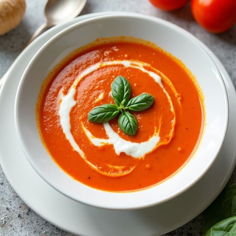Creamy Fresh Tomato Basil Soup