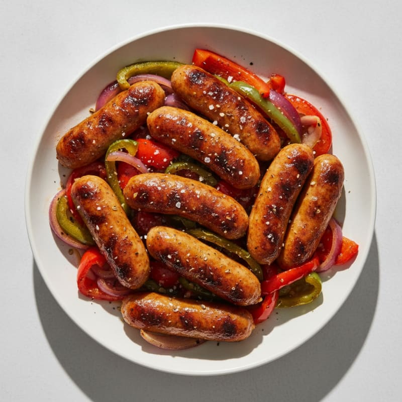 Grilled Sausage with Peppers and Onions