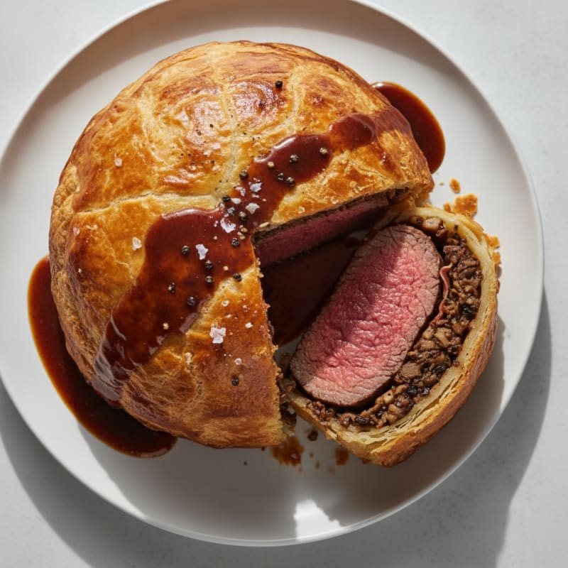 Beef Wellington with Mushroom Duxelles