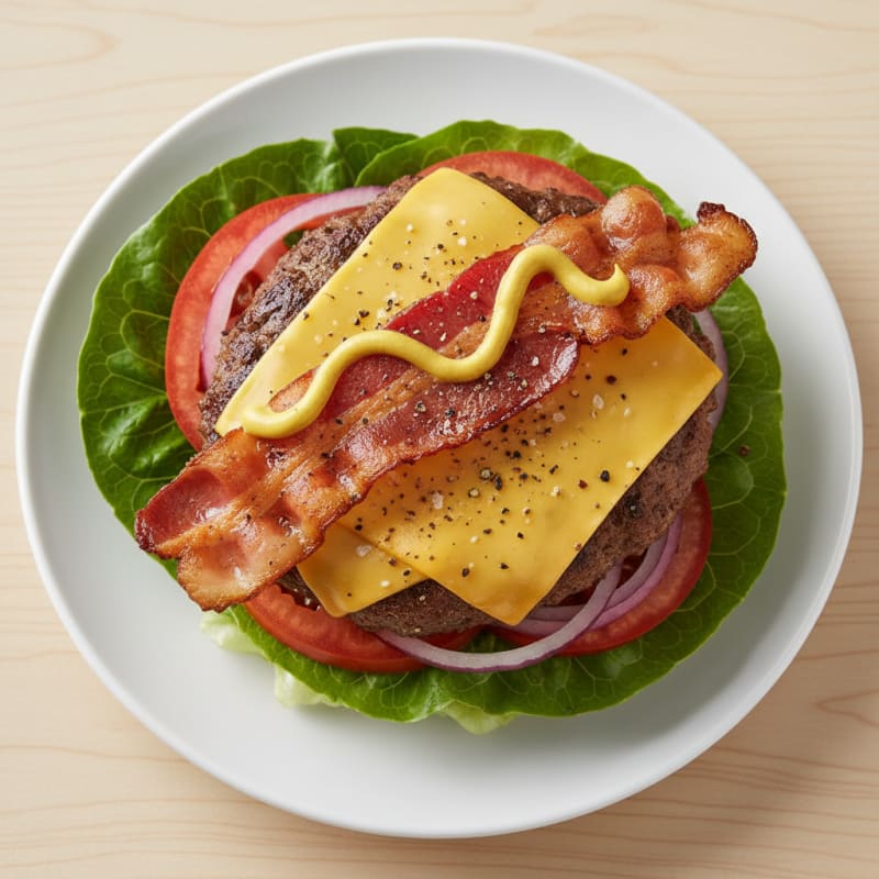 Crispy Double Bacon Cheeseburger Delight