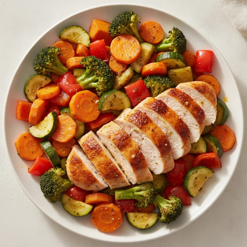 Chicken and Roasted Vegetable Medley