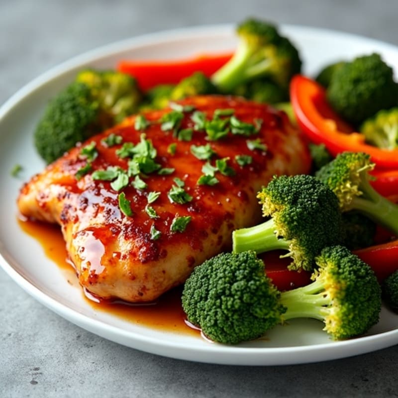 Sheet Pan Teriyaki Chicken with Roasted Broccoli and Bell Peppers