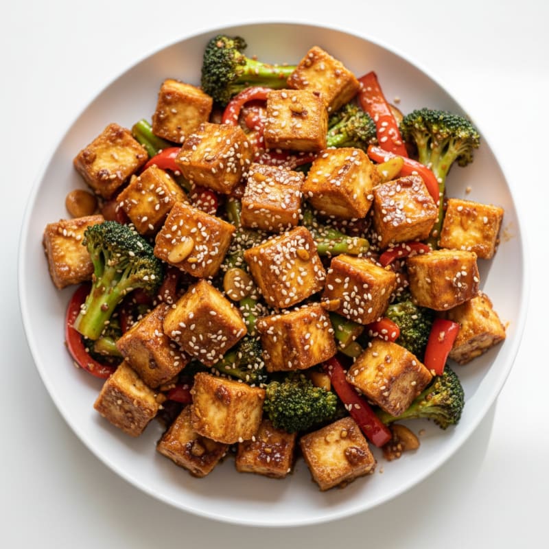 Crispy Sesame Tofu Stir-Fry