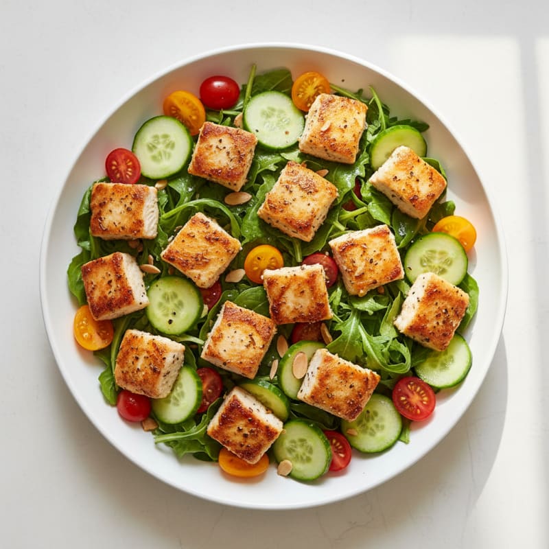 Crispy Lemon-Herb Chicken Salad