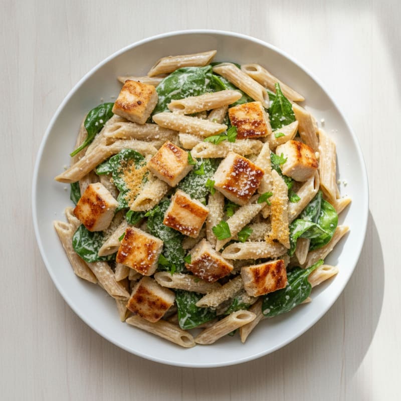 Garlic Parmesan Chicken Alfredo Pasta