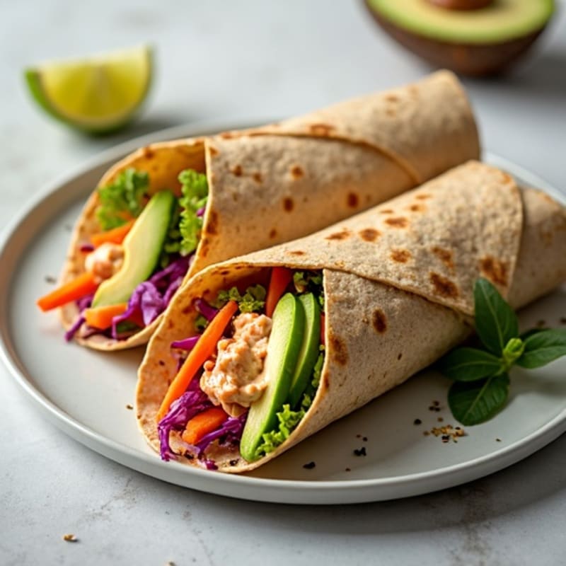 Fresh Crunchy Spicy Tuna Wraps