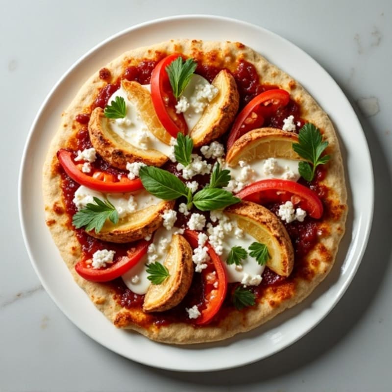 BBQ Chicken Flatbread Pizza with Greek Yogurt Crust