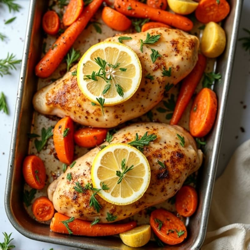 Sheet Pan Lemon-Herb Chicken with Roasted Root Vegetables