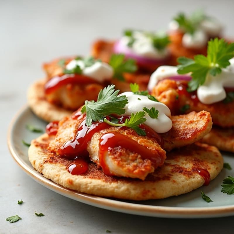 Crispy BBQ Ranch Chicken Flatbread