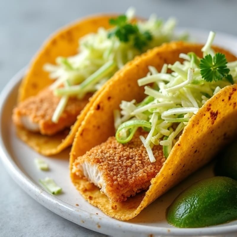 Crispy Fish Tacos with Zesty Cabbage Slaw
