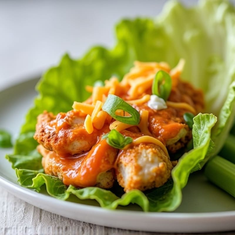 Spicy Buffalo Ranch Chicken Lettuce Wrap