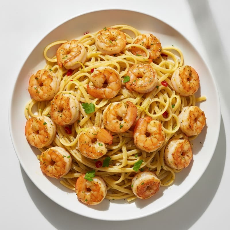Garlic Butter Shrimp Scampi with Linguine