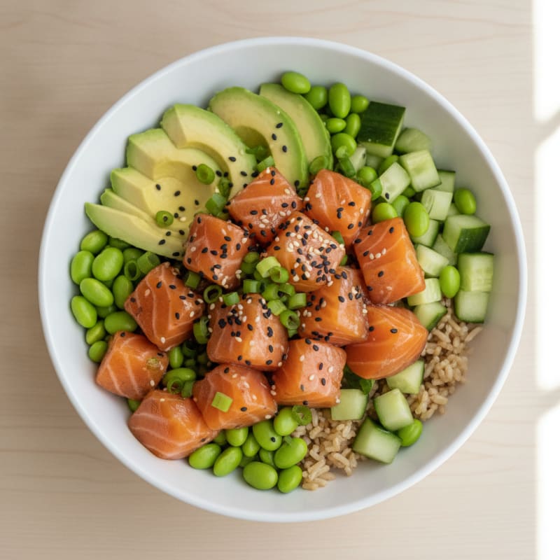 Salmon Avocado Poke Bowl