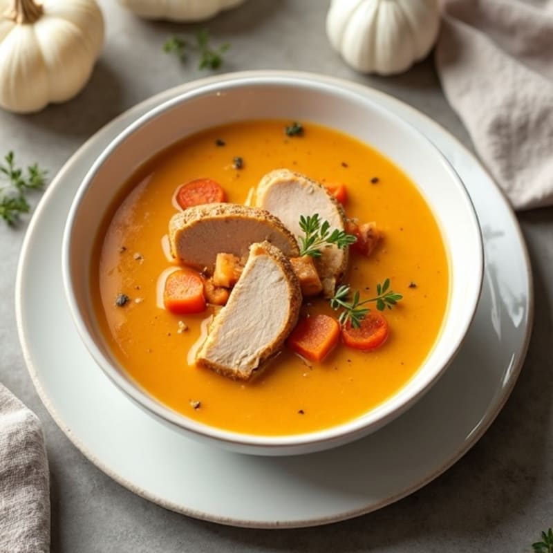 Creamy Protein-Packed Pumpkin Chicken Soup