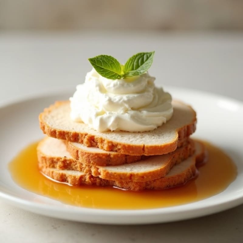 Whipped Cottage Cheese with Sliced Roast Turkey