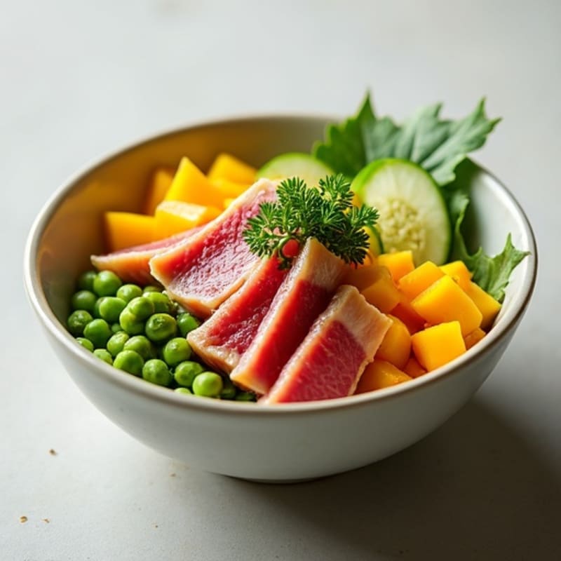 Fresh Ahi Tuna Poke Bowl with Mango