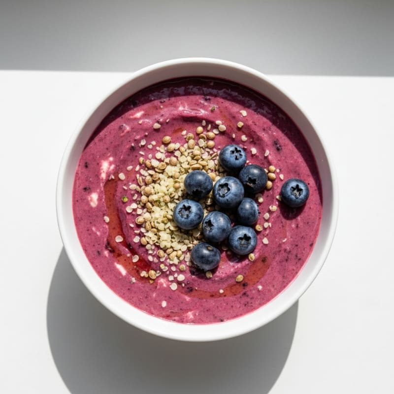 Silky Tofu Berry Protein Smoothie Bowl