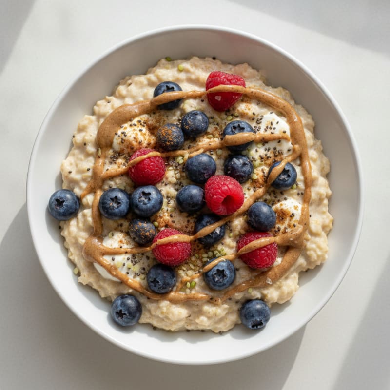 Vanilla Berry Protein Overnight Oats