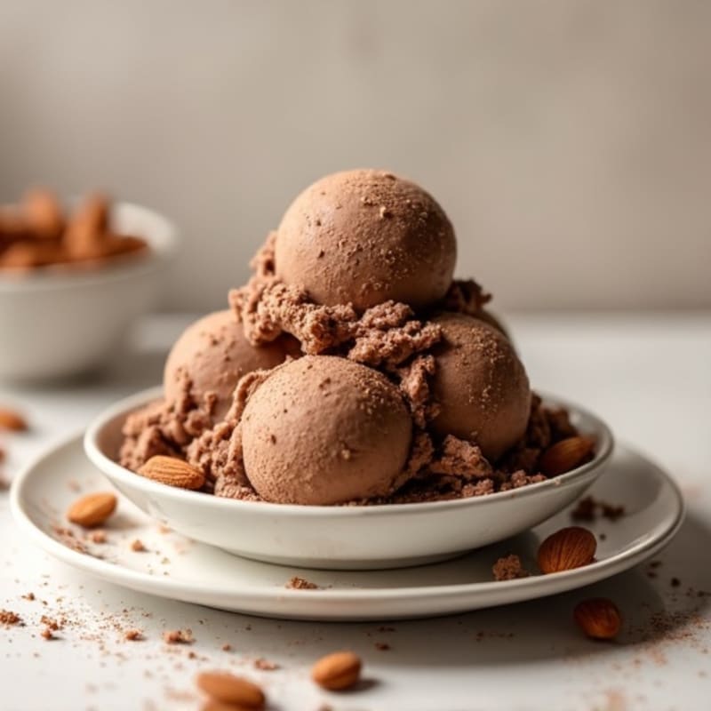 Protein-Packed Chocolate Almond Nice Cream