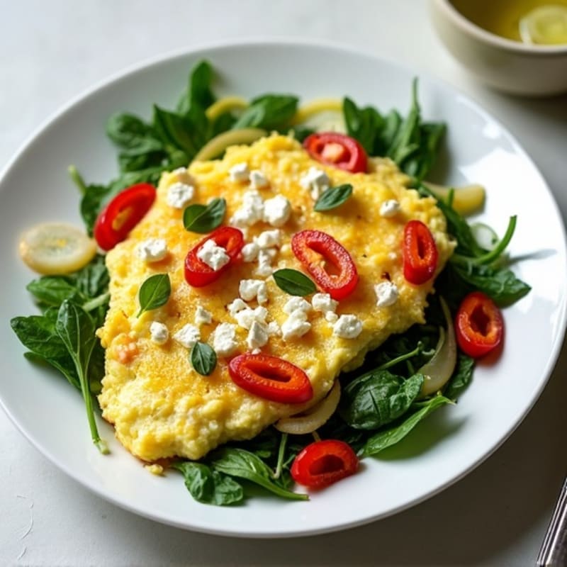 Protein-Packed Spinach and Feta Egg White Scramble