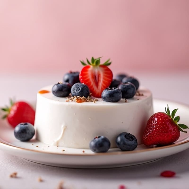 Silky Greek Yogurt Protein Mousse with Mixed Berries