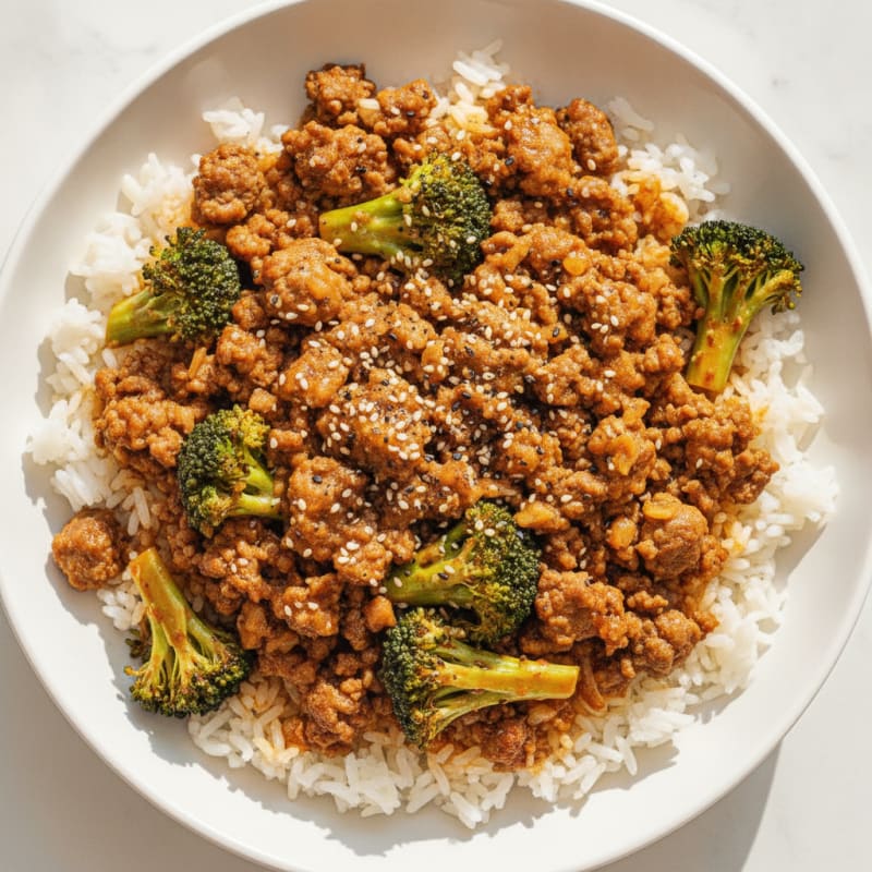 Sesame Beef Rice Bowl