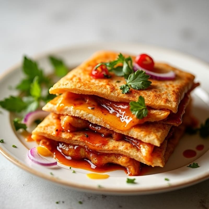 Crispy BBQ Chicken Quesadillas