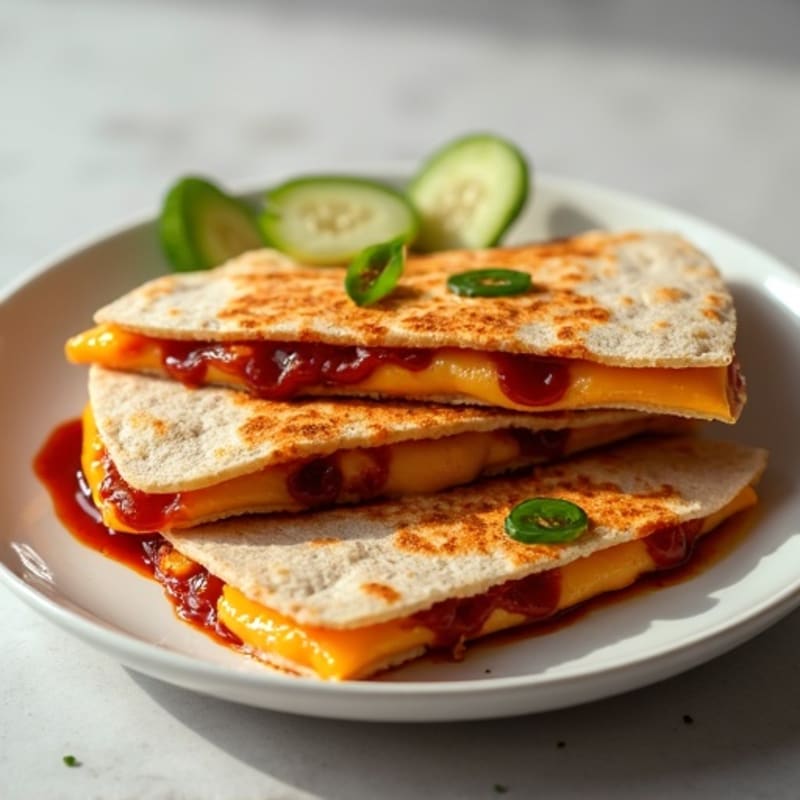 Healthy BBQ Chicken Crispy Quesadilla