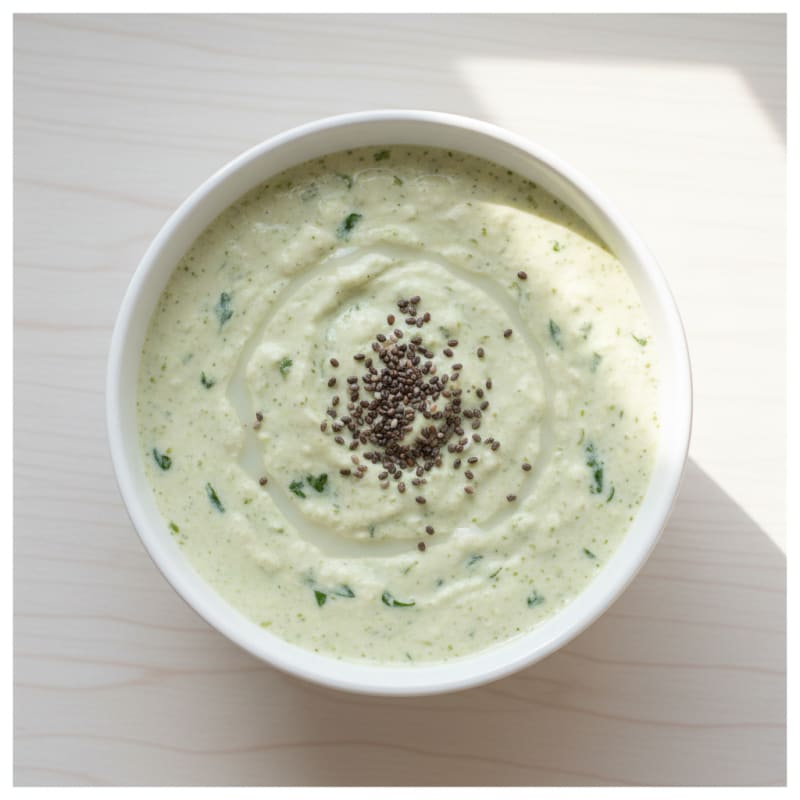 Silky Tofu Protein Smoothie with Chia and Spinach