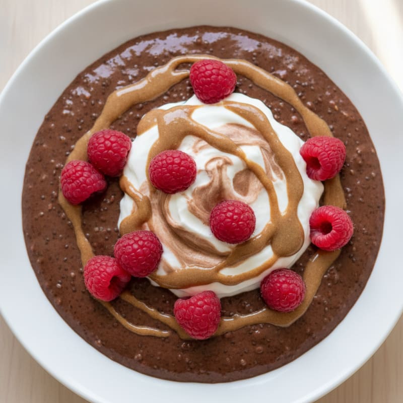 Silky Chocolate Protein Pudding with Greek Yogurt