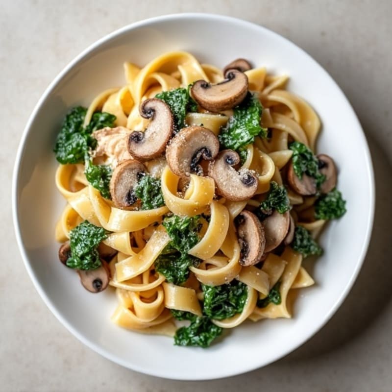 Creamy Truffle Mushroom Protein Pasta