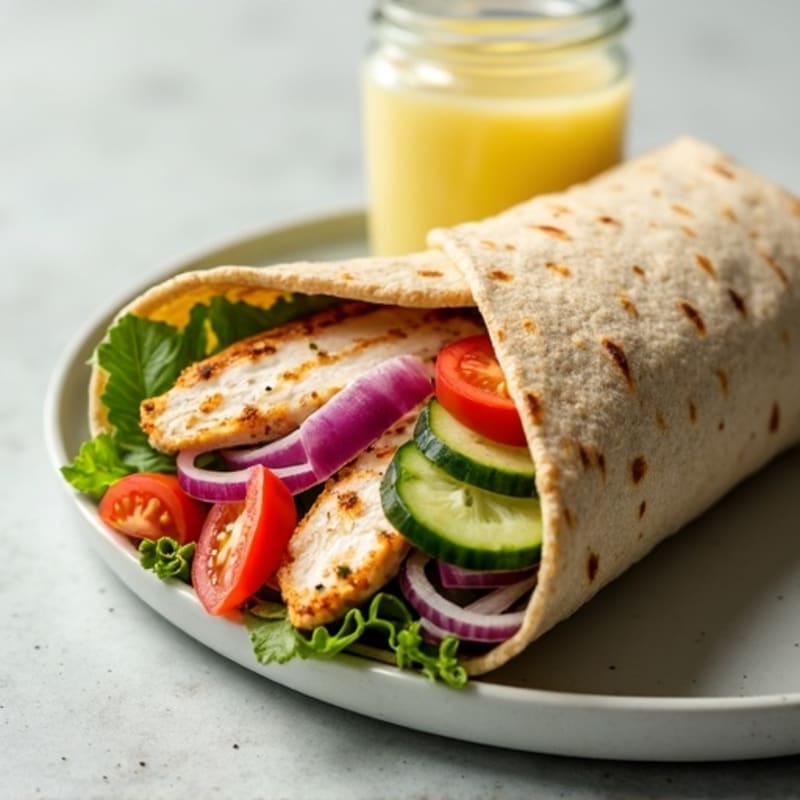 Fresh Grilled Chicken and Crisp Veggie Wrap
