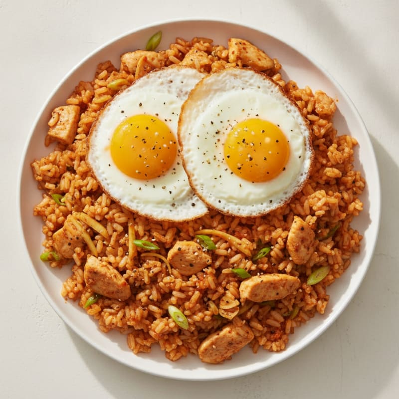 Kimchi Fried Rice with Fried Egg