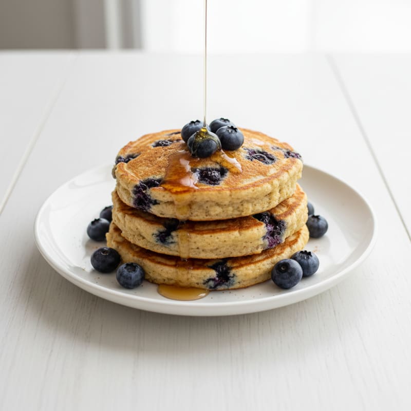 Blueberry Ricotta Protein Pancakes