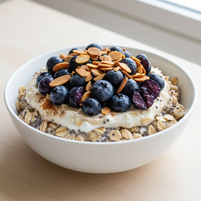 Blueberry Almond Overnight Oats
