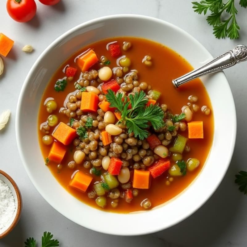 Hearty Lentil Soup with Fresh Herbs
