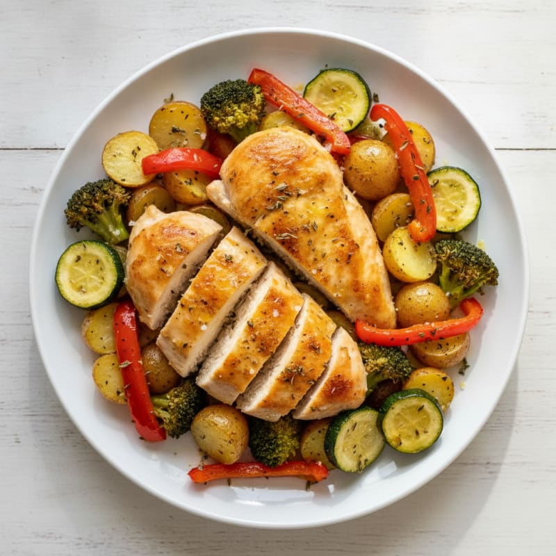 Sheet Pan Lemon Herb Chicken and Veggies