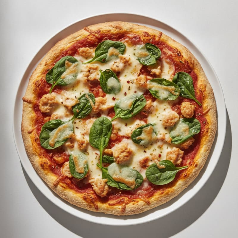 Chicken Sausage and Spinach Pizza