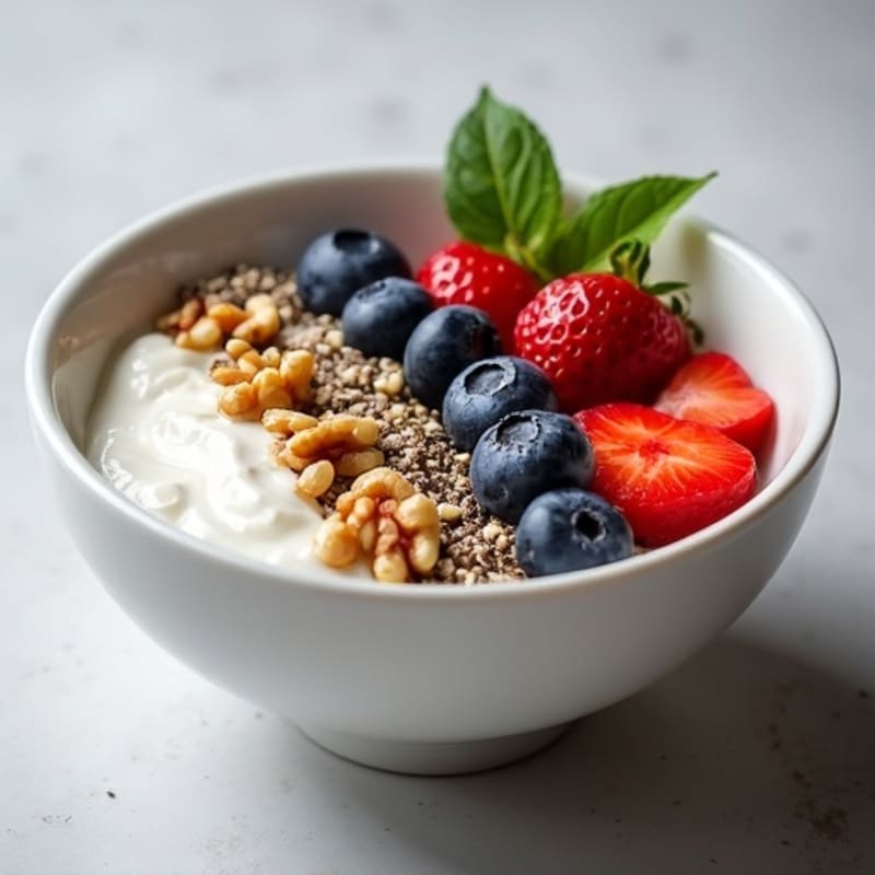 Silky Greek Yogurt Bowl with Hemp Seeds and Chia Protein