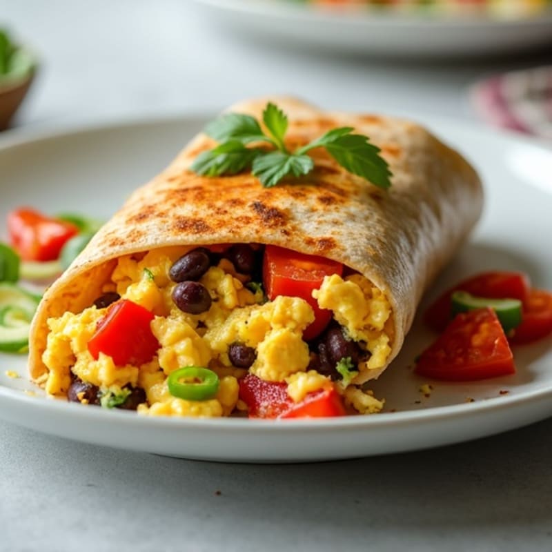 Protein-Packed Southwest Scrambled Egg Burrito