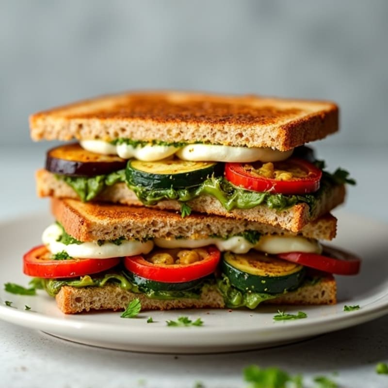 Herb-Roasted Vegetable Pesto Panini