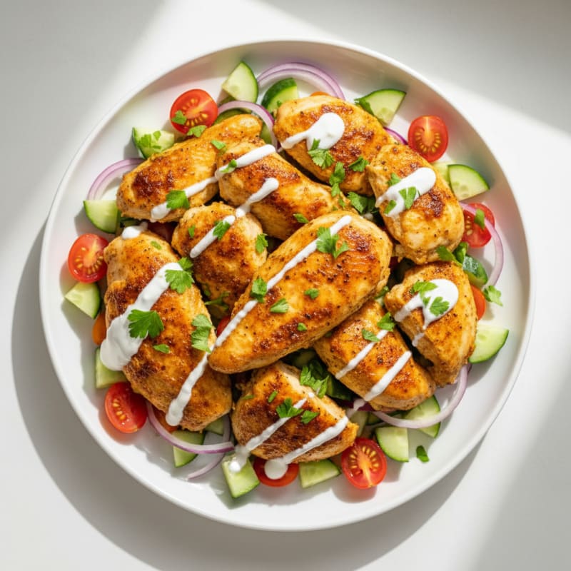 Crispy Lemon-Herb Roasted Chicken Shawarma