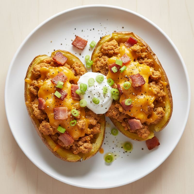 Bacon Cheddar Stuffed Potatoes