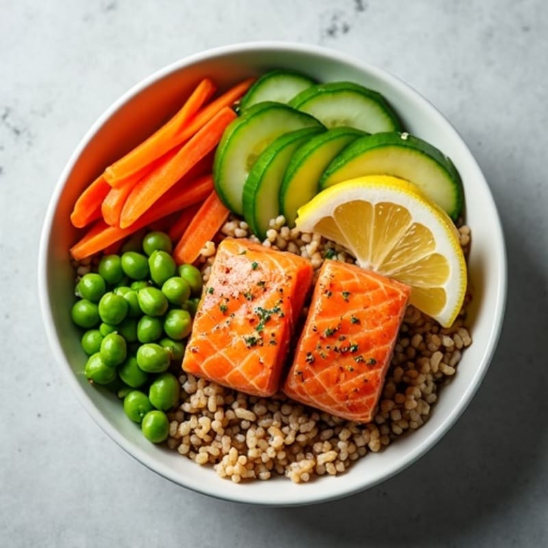 Fresh Salmon and Edamame Rice Bowl
