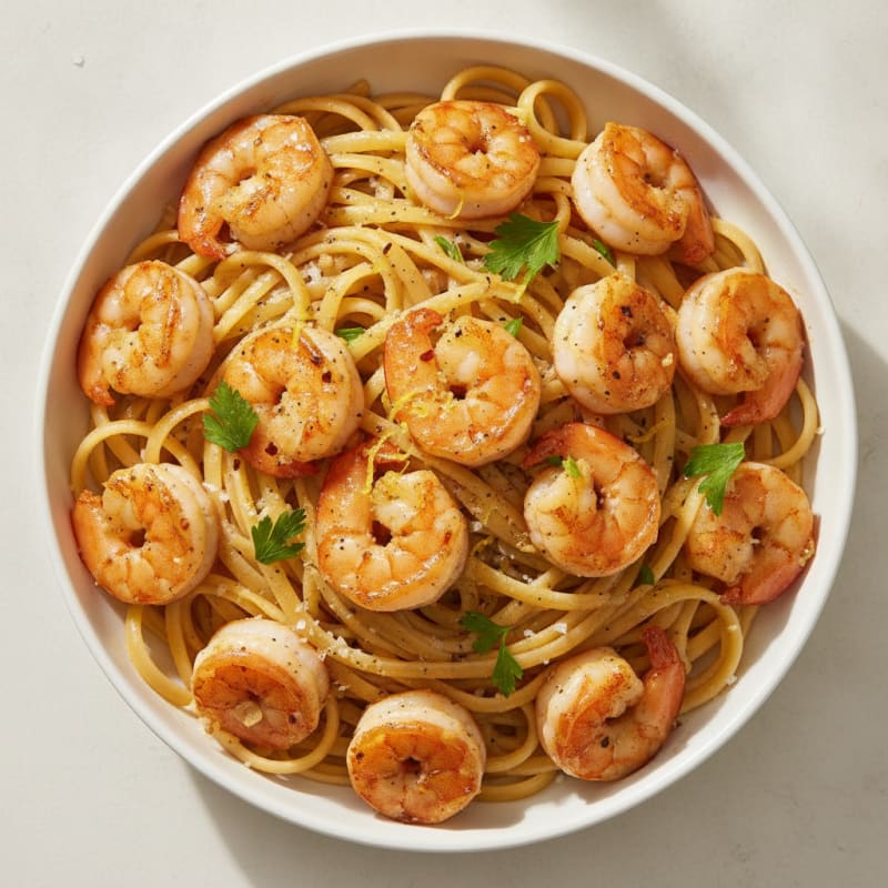 Garlic Butter Shrimp Scampi with Linguine