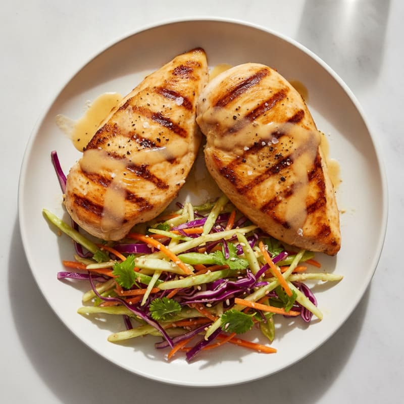 Ginger-Lime Grilled Chicken with Cabbage Salad