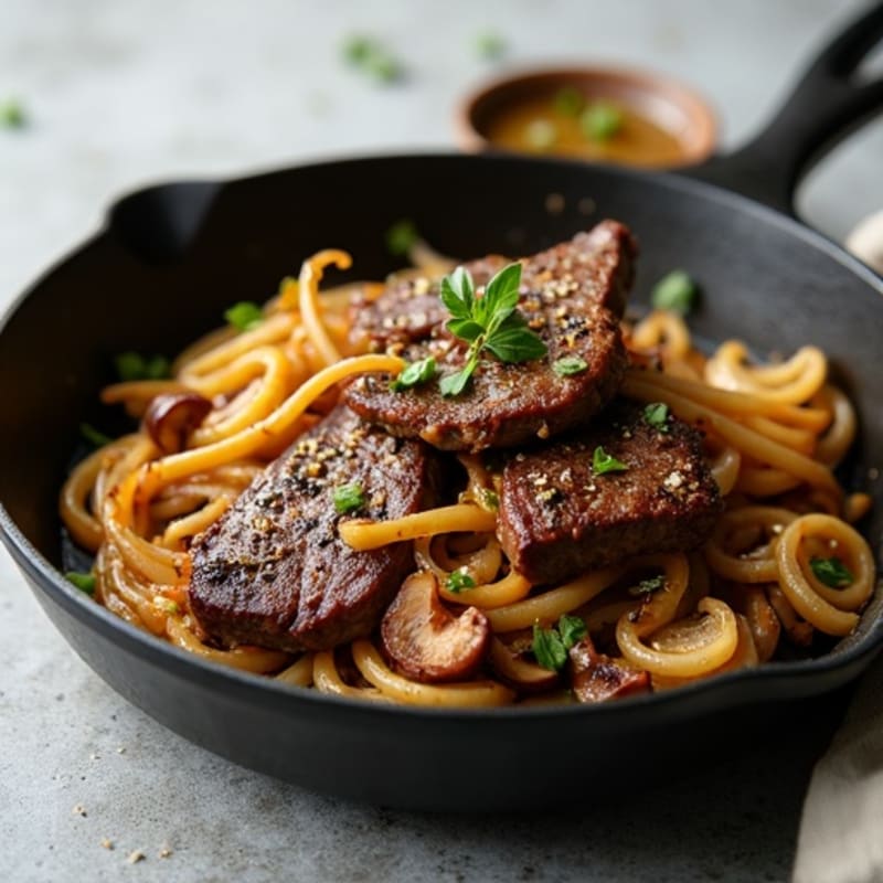 Caramelized Onion Beef Skillet