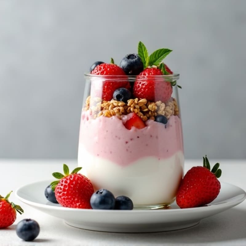Greek Yogurt Protein Parfait with Mixed Berries