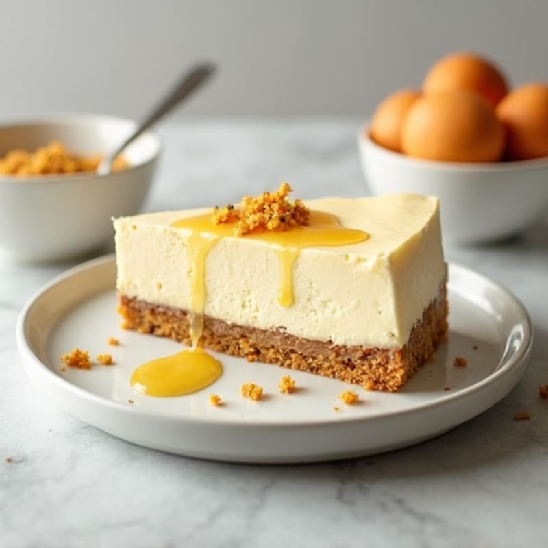 High-Protein Creamy Vanilla Bean Cheesecake