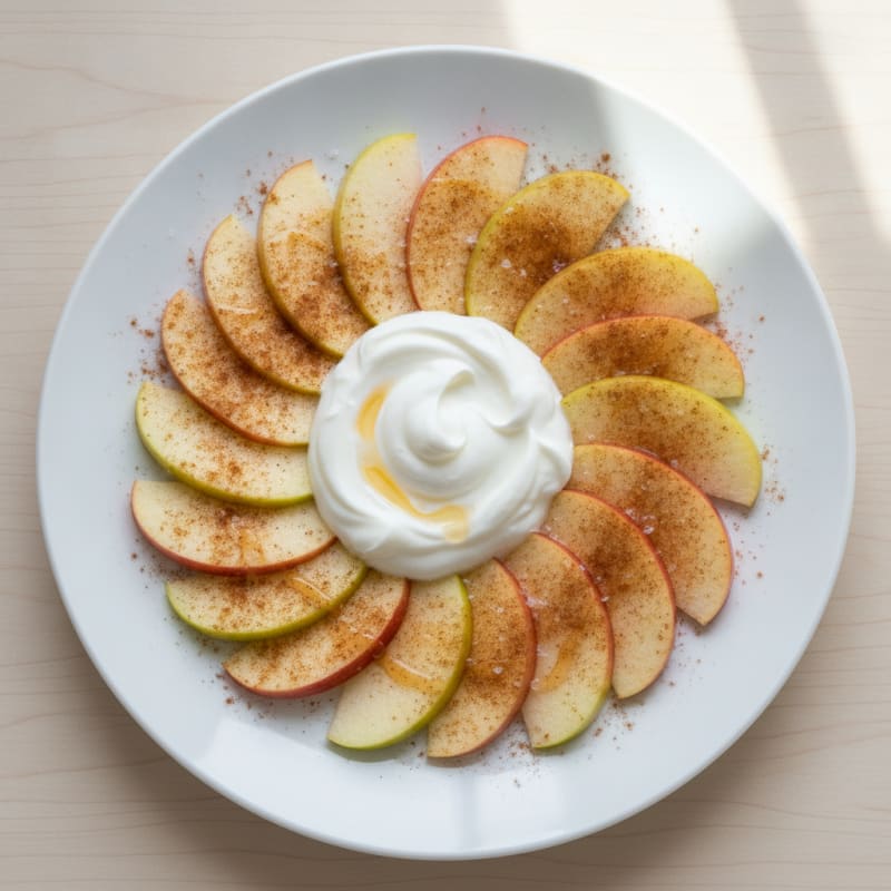 Apple Slices with Cinnamon Dust